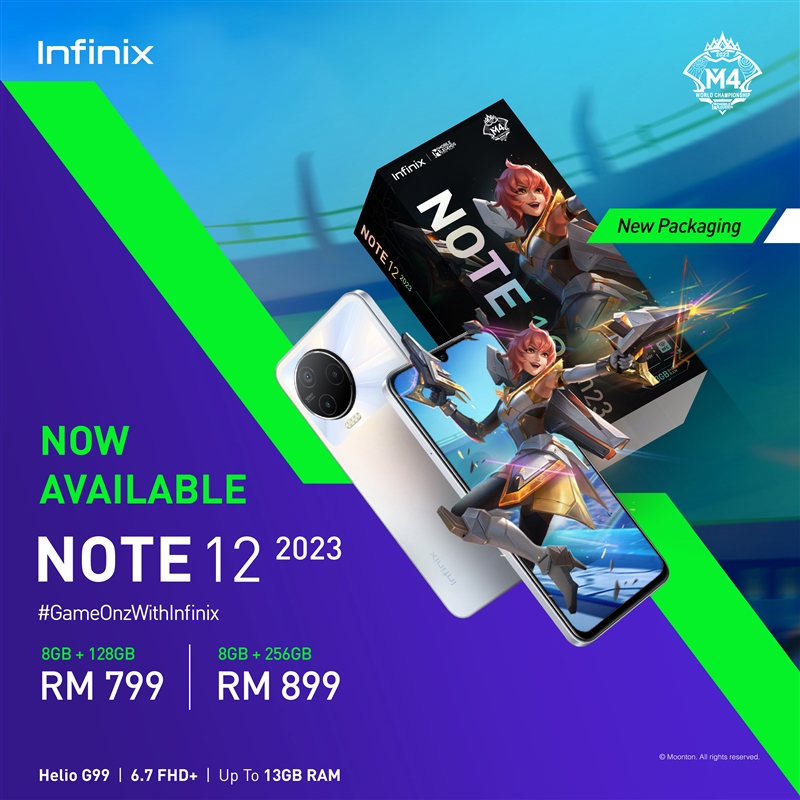 Infinix NOTE 12 2023 in a new MLBB Light Chaser Beatrix