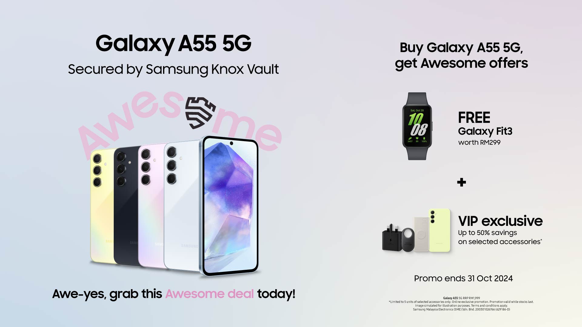 Samsung Galaxy A55 5G free fit3 Promotion